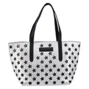 Jimmy Choo Tote Bag Leather Silver Auth 215396A-2