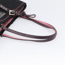 PRADA Hand Bag Nylon Black Silver Auth 215399A-7