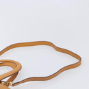 CELINE Hand Bag Leather 2way Beige Gold Auth 215400-10