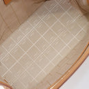 CELINE Hand Bag Leather 2way Beige Gold Auth 215400-20