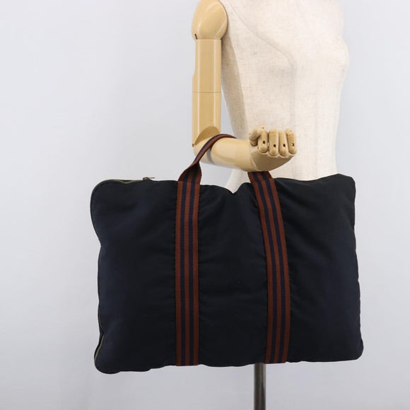 HERMES Fourre Tout Porte Documents Business Bag Canvas Navy Auth 215403A