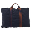 HERMES Fourre Tout Porte Documents Business Bag Canvas Navy Auth 215403A-2