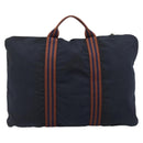 HERMES Fourre Tout Porte Documents Business Bag Canvas Navy Auth 215403A-3