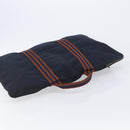 HERMES Fourre Tout Porte Documents Business Bag Canvas Navy Auth 215403A-6