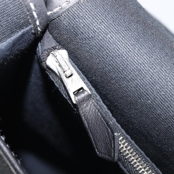 HERMES Buenaventura PM Shoulder Bag Canvas Black Auth 215407A