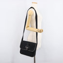 HERMES Buenaventura PM Shoulder Bag Canvas Black Auth 215407A-23