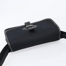 HERMES Buenaventura PM Shoulder Bag Canvas Black Auth 215407A-6