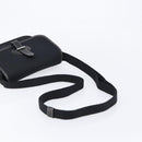 HERMES Buenaventura PM Shoulder Bag Canvas Black Auth 215407A-7
