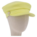 HERMES Casquette Hat Canvas Yellow Auth 215416M-1