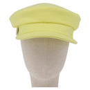 HERMES Casquette Hat Canvas Yellow Auth 215416M-2