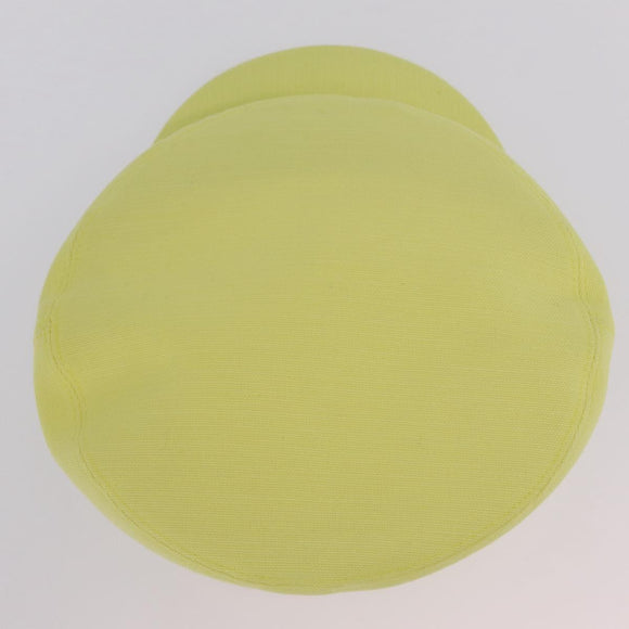 HERMES Casquette Hat Canvas Yellow Auth 215416M