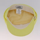 HERMES Casquette Hat Canvas Yellow Auth 215416M-8