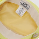 HERMES Casquette Hat Canvas Yellow Auth 215416M-9