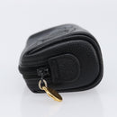 CHANEL Pouch Caviar Skin Black Gold CC Auth 215418-5