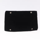 CHANEL Cosmetic Pouch Velor Black Gold CC Auth 215421A-22