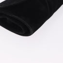 CHANEL Cosmetic Pouch Velor Black Gold CC Auth 215421A-8