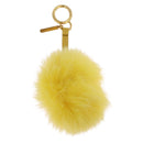 FENDI Bag Charm Fur Yellow Gold Auth 215422M-6