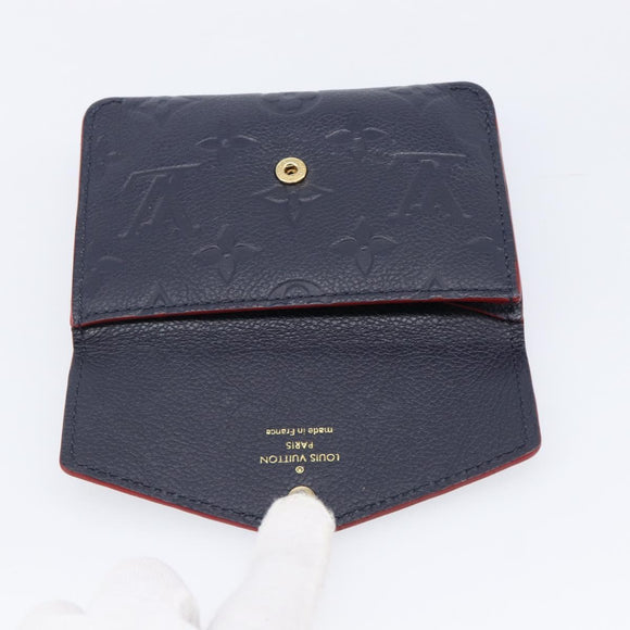 LOUIS VUITTON Monogram Empreinte Giant Pochette Cles Purse Navy LV Auth 215435A