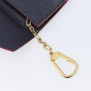LOUIS VUITTON Monogram Empreinte Giant Pochette Cles Purse Navy LV Auth 215435A-15