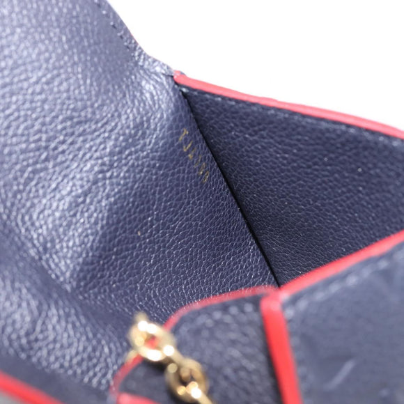 LOUIS VUITTON Monogram Empreinte Giant Pochette Cles Purse Navy LV Auth 215435A