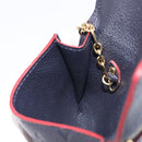 LOUIS VUITTON Monogram Empreinte Giant Pochette Cles Purse Navy LV Auth 215435A-18