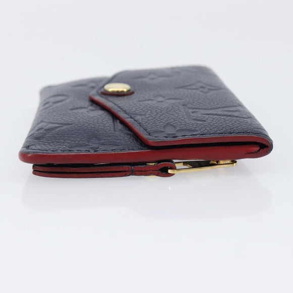 LOUIS VUITTON Monogram Empreinte Giant Pochette Cles Purse Navy LV Auth 215435A