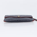 LOUIS VUITTON Monogram Empreinte Giant Pochette Cles Purse Navy LV Auth 215435A-7