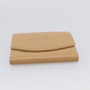 CHANEL Wallet Caviar Skin Beige Gold CC Auth 215436-7