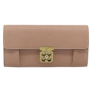 Chloe Elsie Long Wallet Leather Pink Gold Auth 215437A-2