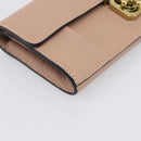 Chloe Elsie Long Wallet Leather Pink Gold Auth 215437A-9