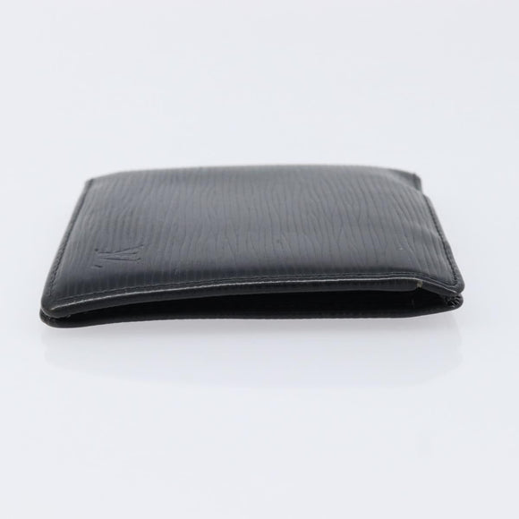 LOUIS VUITTON Epi Pouch 2 Set Black Brown LV Auth 215438