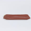 LOUIS VUITTON Epi Pouch 2 Set Black Brown LV Auth 215438-6