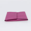 HERMES Bastia Coin Purse Leather Pink Auth 215440M-4