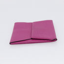 HERMES Bastia Coin Purse Leather Pink Auth 215440M-5