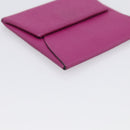 HERMES Bastia Coin Purse Leather Pink Auth 215440M-9
