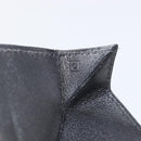 HERMES Revan Cattle Coin Purse Leather Black Silver Auth 215443A-18