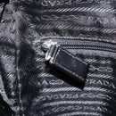 PRADA Shoulder Bag Nylon Black Silver Auth 215517A-20