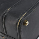 GUCCI Web Sherry Line Boston Bag Leather Black Gold Auth 215521-14