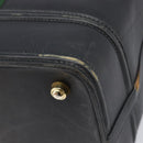 GUCCI Web Sherry Line Boston Bag Leather Black Gold Auth 215521-15