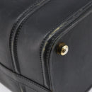 GUCCI Web Sherry Line Boston Bag Leather Black Gold Auth 215521-16