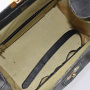 GUCCI Web Sherry Line Boston Bag Leather Black Gold Auth 215521-22