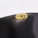 CELINE Macadam Shoulder Bag Leather Black Gold Auth 215522-18