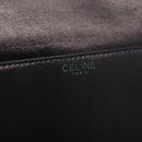 CELINE Macadam Shoulder Bag Leather Black Gold Auth 215522-19