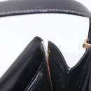 CELINE Macadam Shoulder Bag Leather Black Gold Auth 215522-25