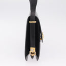 CELINE Macadam Shoulder Bag Leather Black Gold Auth 215522-5