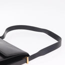 CELINE Macadam Shoulder Bag Leather Black Gold Auth 215522-9