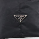 PRADA Hand Bag Nylon Black Silver Auth 215523-14