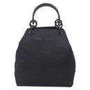 PRADA Hand Bag Nylon Black Silver Auth 215523-3