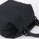 PRADA Hand Bag Nylon Black Silver Auth 215523-6