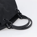 PRADA Hand Bag Nylon Black Silver Auth 215523-7